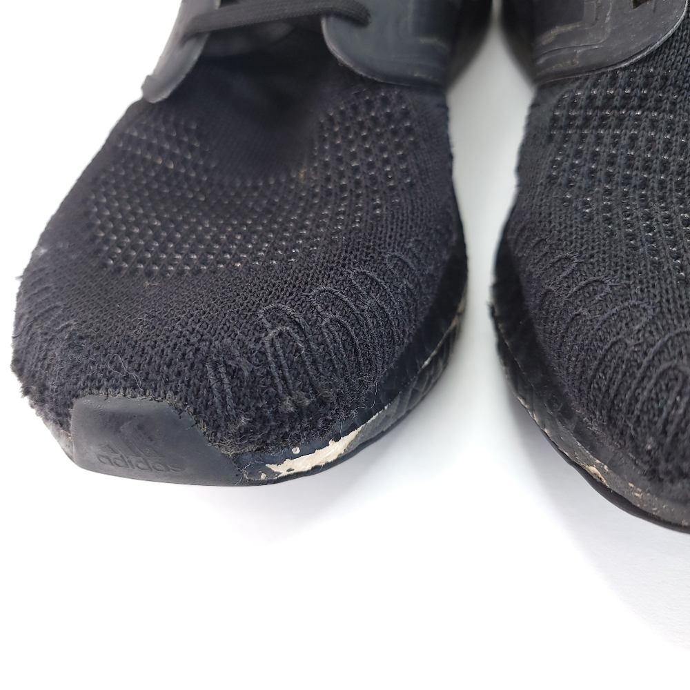 Adidas Ultra Boost 20 Sz 12 Core Black Silver Metallic Running Shoes FV8333 2020 - Picture 3 of 8